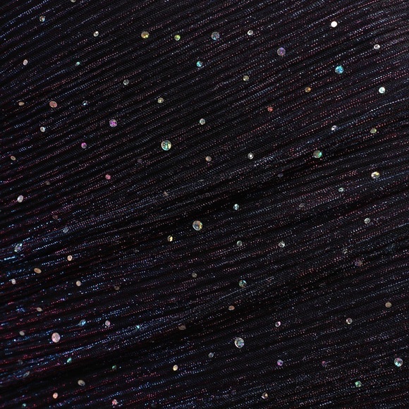 LULU’S Flirty Vibes Purple Multi Sparkly Ruched Bodycon Mini Dress - Picture 4 of 5